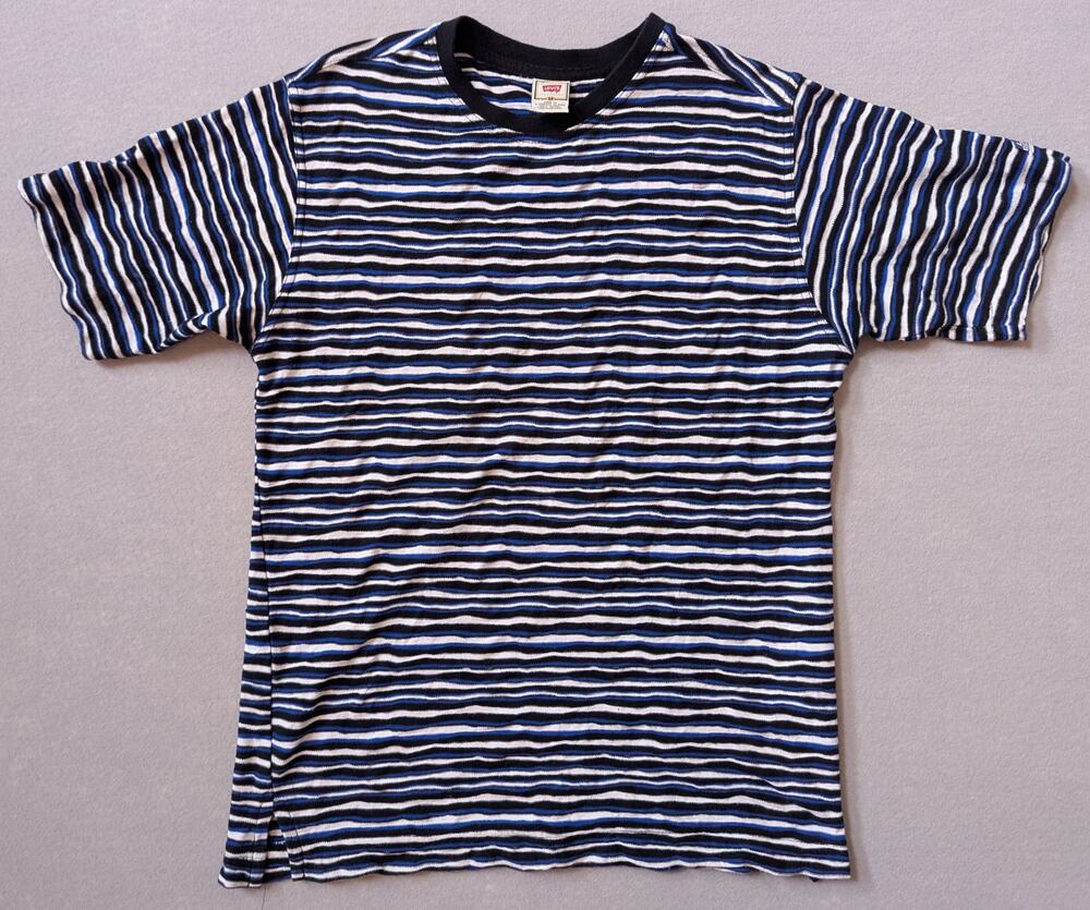 Vintage 90s Levi's Striped Knit T-Shirt Size M